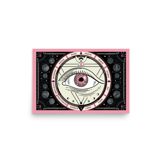 Morbid Lunar Dial Zodiac Eye Matte Poster-0