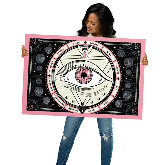 Morbid Lunar Dial Zodiac Eye Matte Poster-1