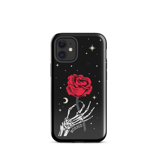 Morbid Skeleton Rose iPhone Tough Case-3