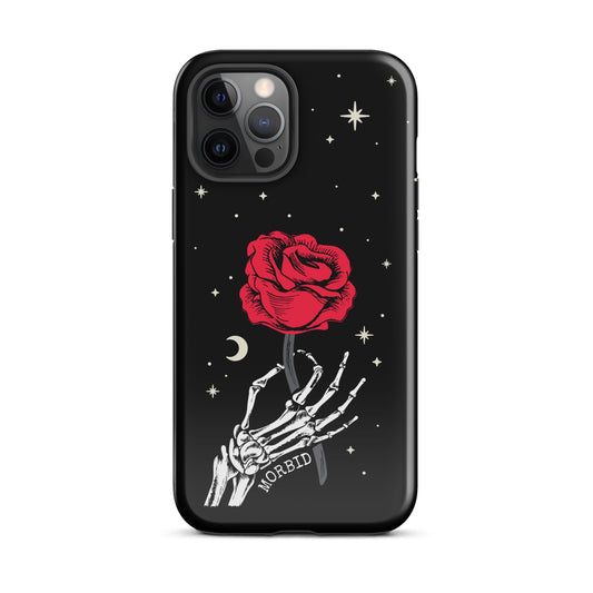 Morbid Skeleton Rose iPhone Tough Case-9