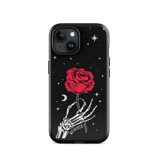 Morbid Skeleton Rose iPhone Tough Case-36