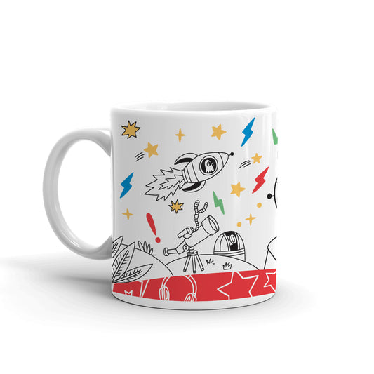 Wow in the World Astronaut Personalized White Mug-2