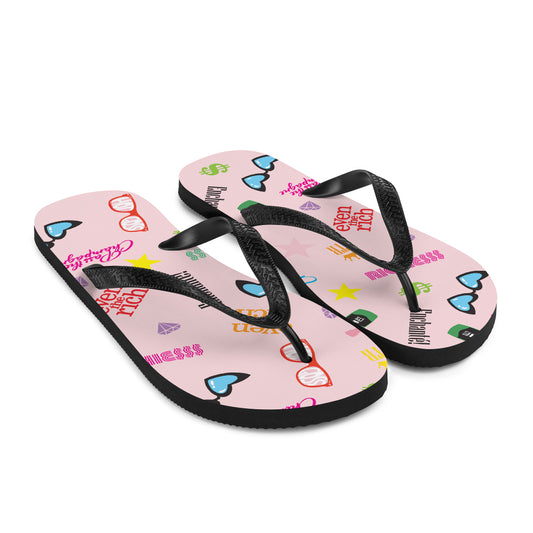 Even the Rich Mash Pattern Flip Flops-4