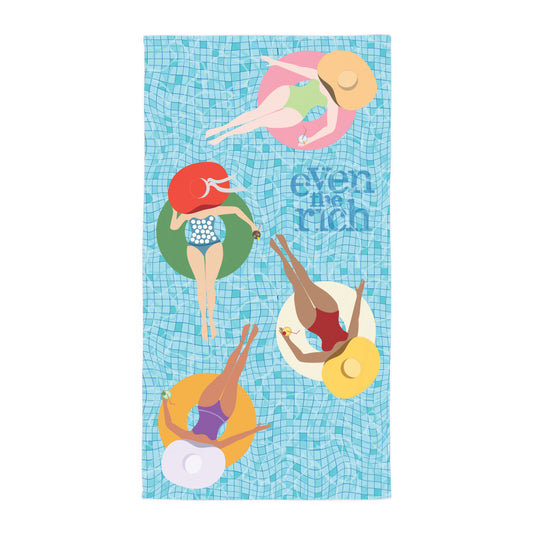Even the Rich Pool Beach Towel-0