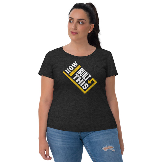 How I Built This Distressed Logo Women's Tri Blend T-Shirt-2
