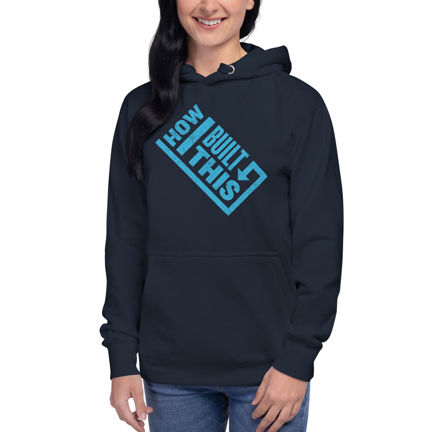 How I Built This Distressed Logo Unisex Hooded Sweatshirt