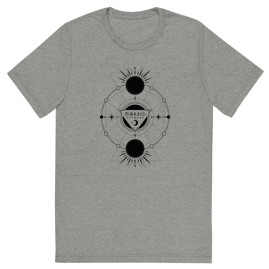 Morbid Celestial Design Unisex Tri-Blend T-Shirt-2