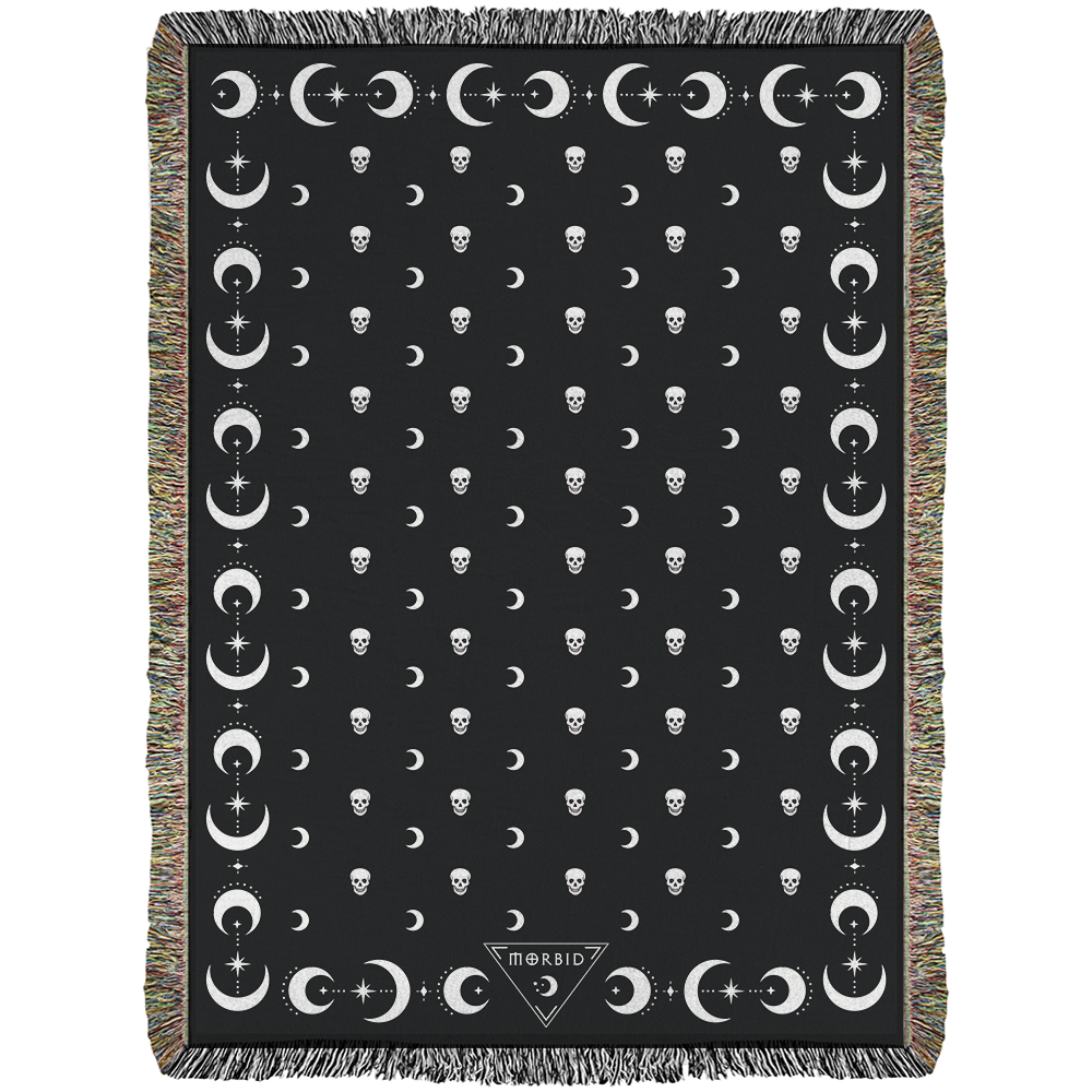 Morbid Celestial Pattern Woven Blanket