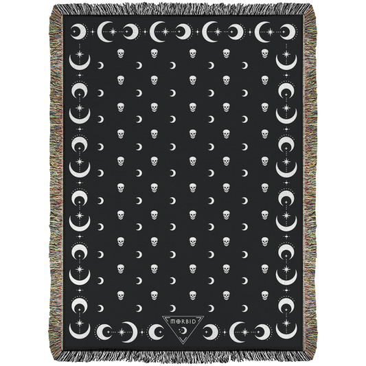 Morbid Celestial Pattern Woven Blanket-0