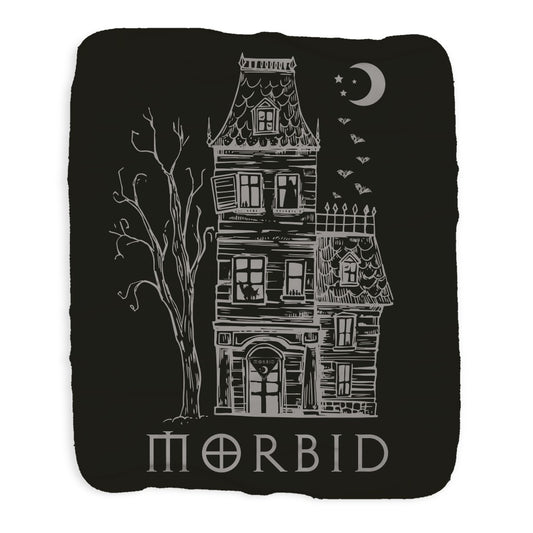 Morbid Haunted House Sherpa Blanket-0