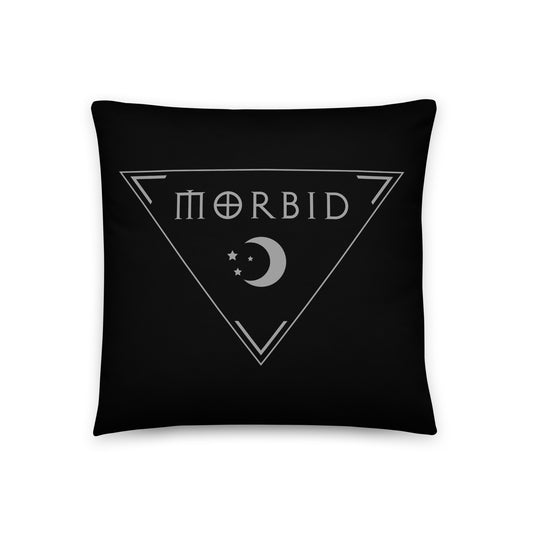 Morbid Haunted House Pattern Pillow-3