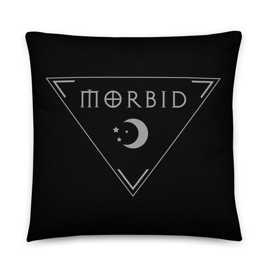 Morbid Haunted House Pattern Pillow-6