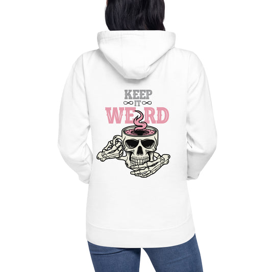 Morbid Keep It Weird Skull Hooded Sweatshirt-5