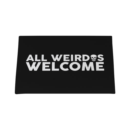 Morbid All Weirdos Welcome Doormat-0