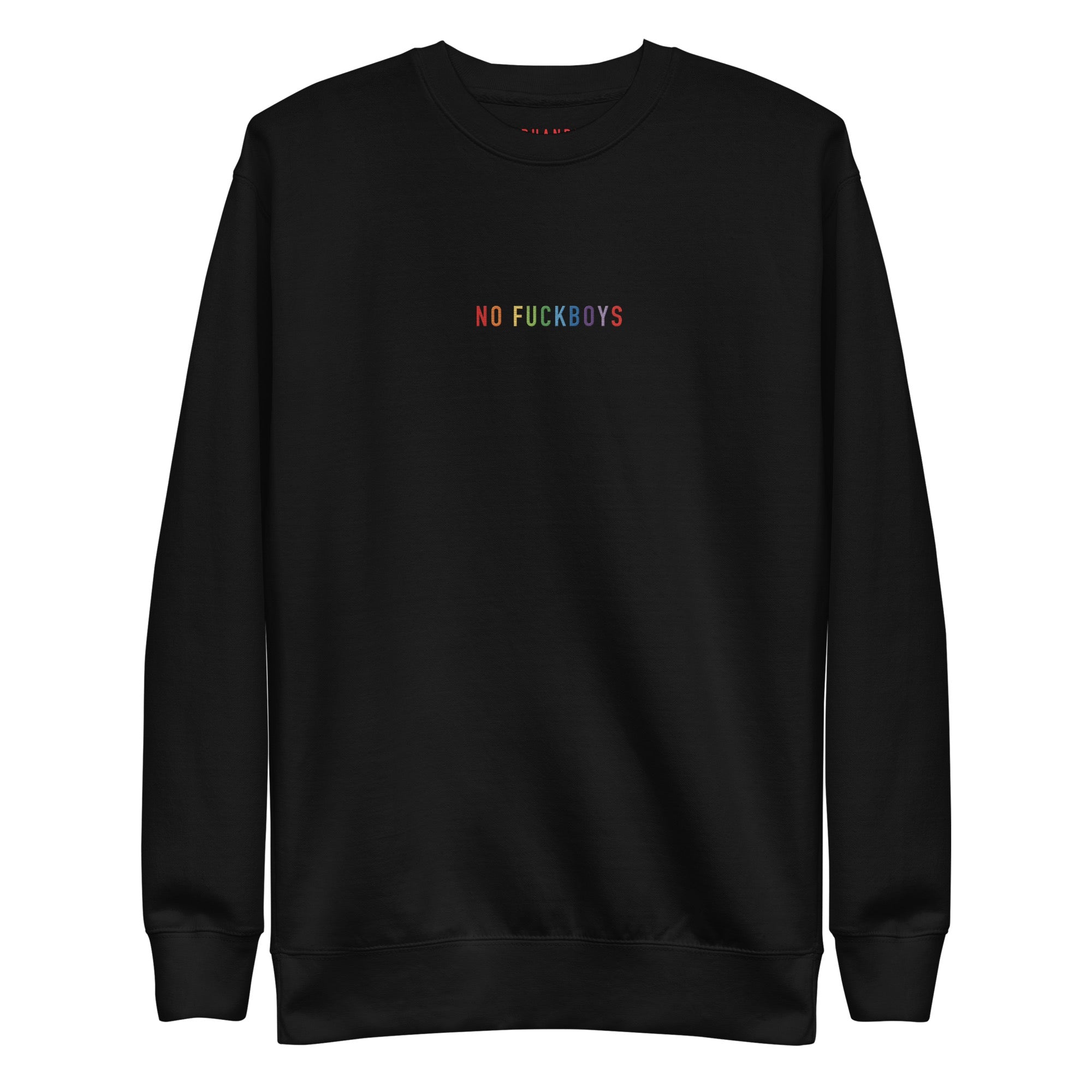 RedHanded No Fuckboys Embroidered Crewneck Sweatshirt