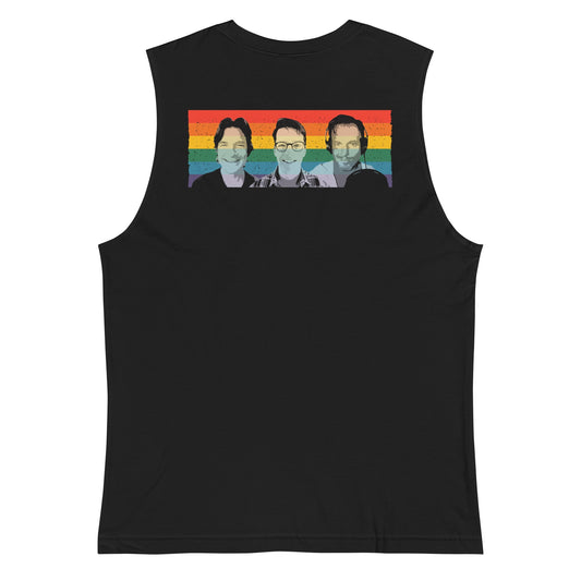 SmartLess Rainbow Faces Unisex Muscle Tank Top-1