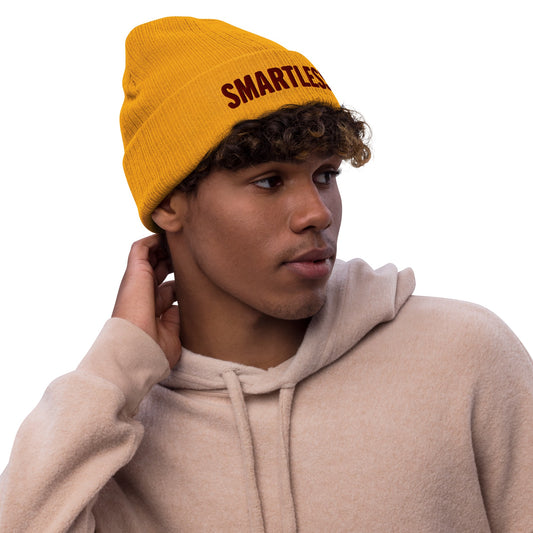 SmartLess Yellow Ribbed Beanie-2