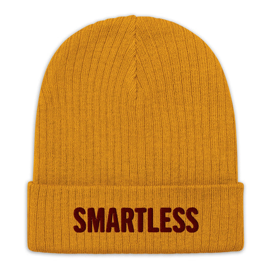 SmartLess Yellow Ribbed Beanie-0