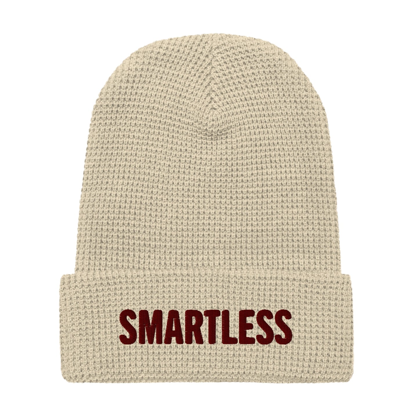 SmartLess Cream Waffle Knit Beanie
