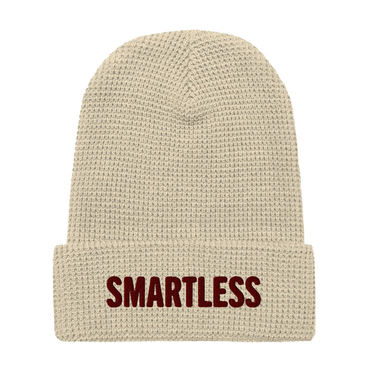 SmartLess Cream Waffle Knit Beanie-0