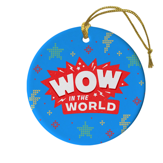 Wow in the World Logo Double-Sided Ornament-2
