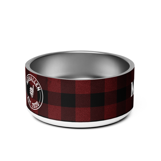 MrBallen Maggie's Personalized Plaid Pet Bowl 32 oz-3