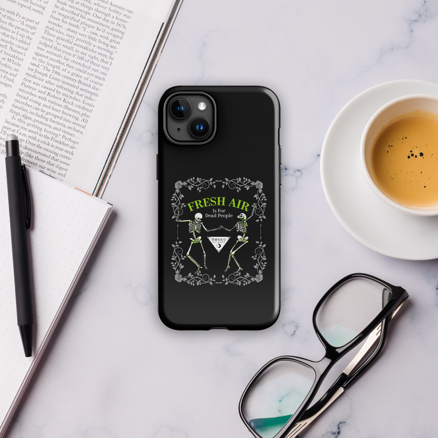 Morbid Fresh Air Is For Dead People Tough Phone Case - iPhone