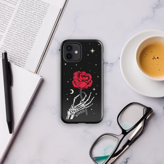Morbid Skeleton Rose iPhone Tough Case-2