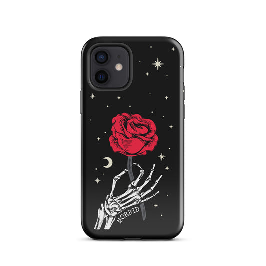 Morbid Skeleton Rose iPhone Tough Case-0