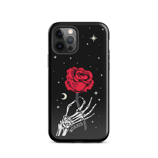 Morbid Skeleton Rose iPhone Tough Case-6