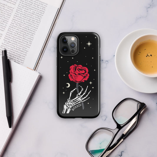 Morbid Skeleton Rose iPhone Tough Case-11