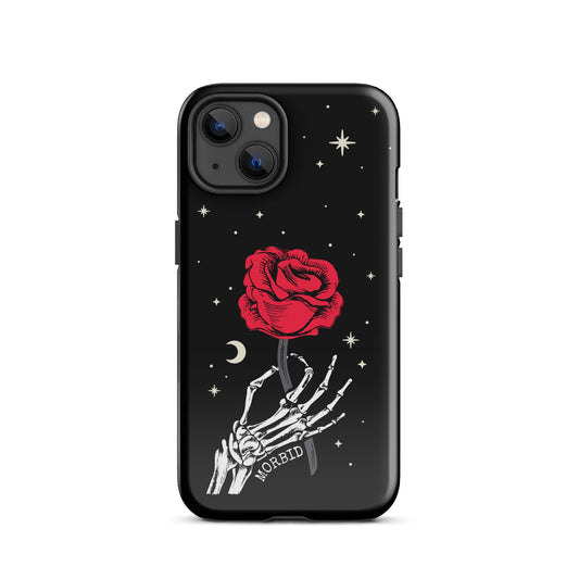 Morbid Skeleton Rose iPhone Tough Case-12
