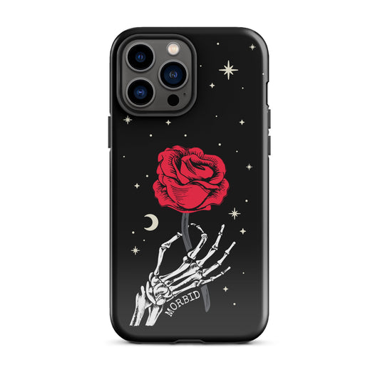 Morbid Skeleton Rose iPhone Tough Case-21