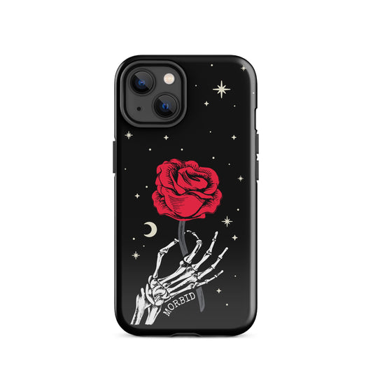 Morbid Skeleton Rose iPhone Tough Case-24