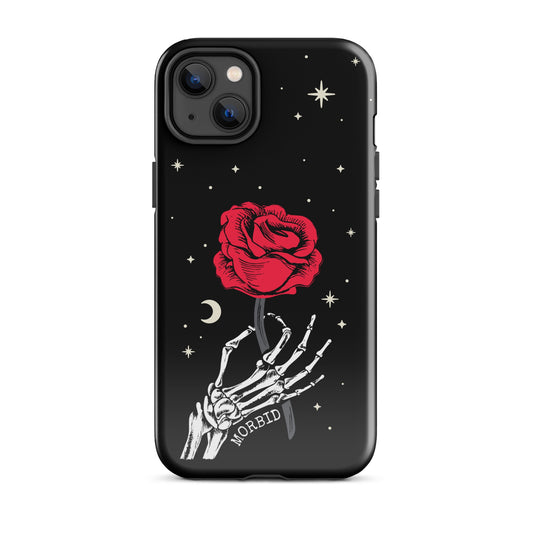 Morbid Skeleton Rose iPhone Tough Case-27