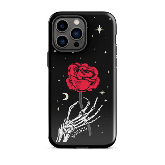 Morbid Skeleton Rose iPhone Tough Case-33