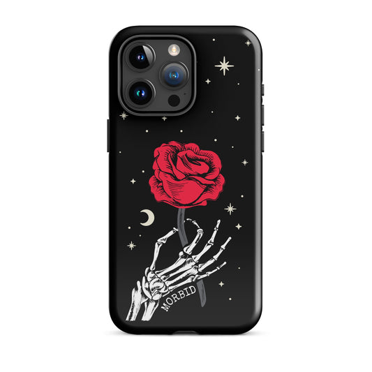 Morbid Skeleton Rose iPhone Tough Case-45