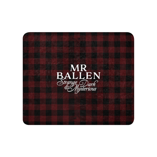 MrBallen Strange, Dark & Mysterious Plaid Sherpa Blanket-8