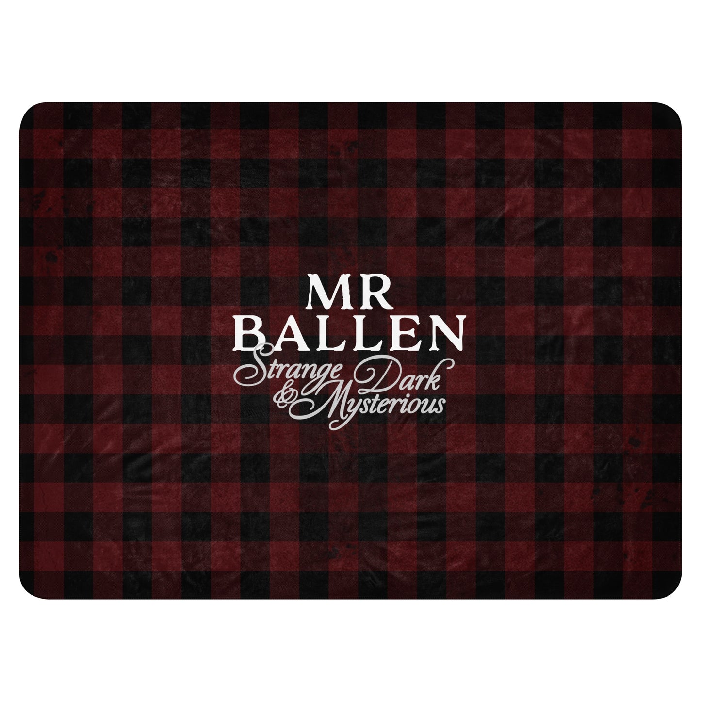 MrBallen Strange, Dark & Mysterious Plaid Sherpa Blanket