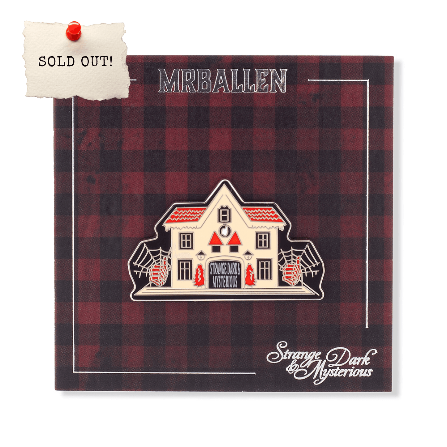 MrBallen Haunted Holiday House Enamel Pin