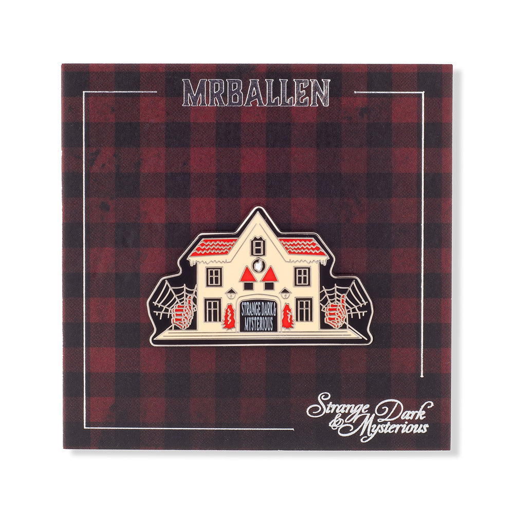 MrBallen Haunted Holiday House Enamel Pin