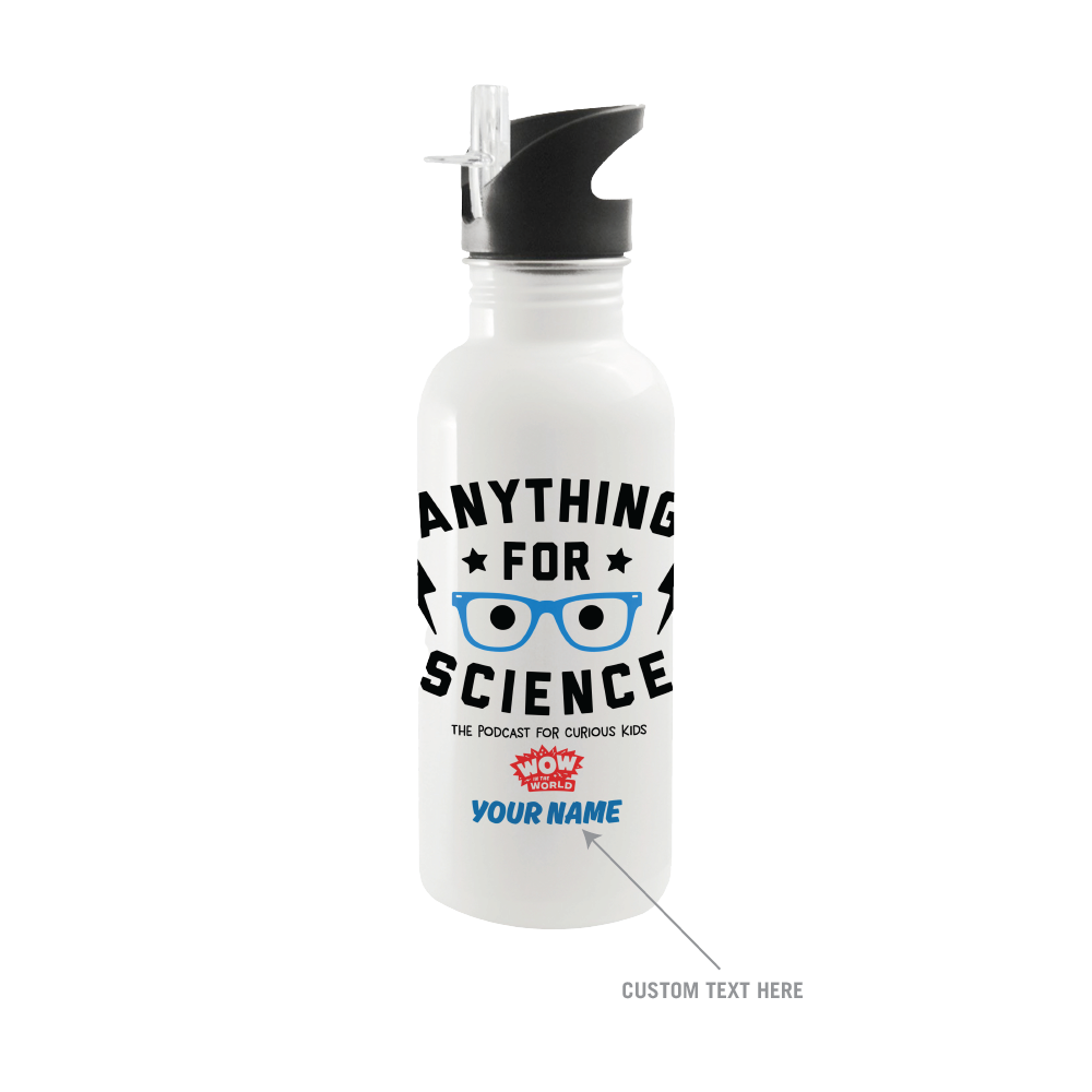 Wow in the World Anything For Science Personalized Water Bottle