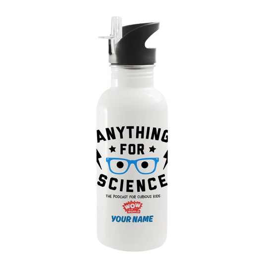 Wow in the World Anything For Science Personalized Water Bottle-0