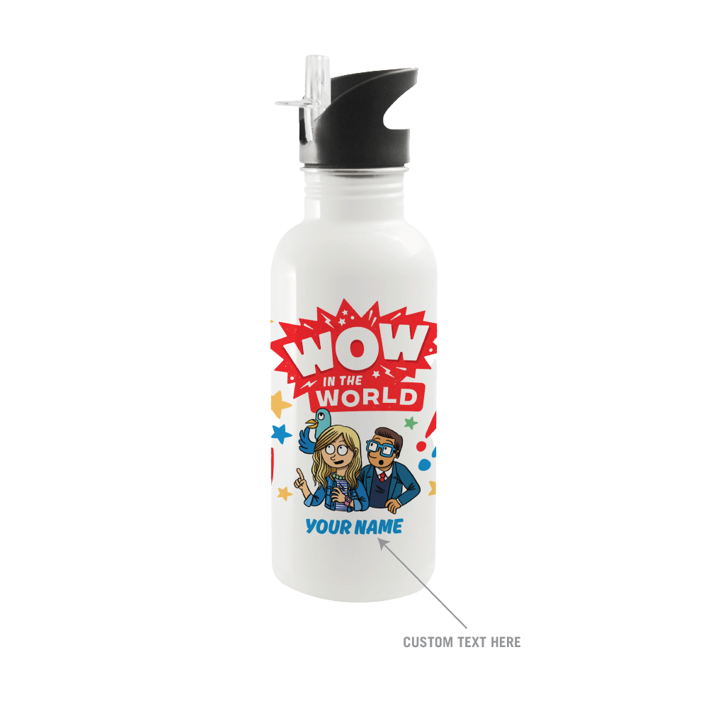 Wow in the World Characters Personalized Water Bottle