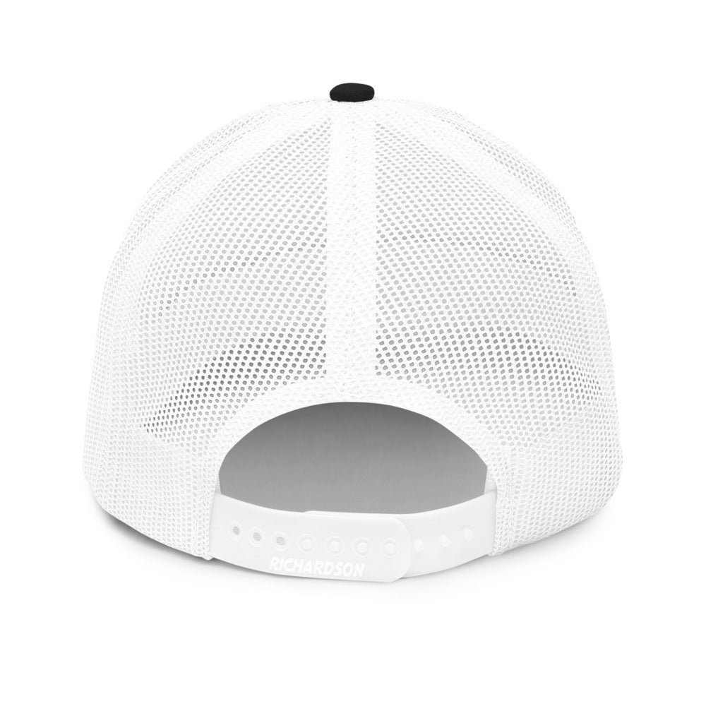 MrBallen Embroidered Thumb Trucker Hat Black / White