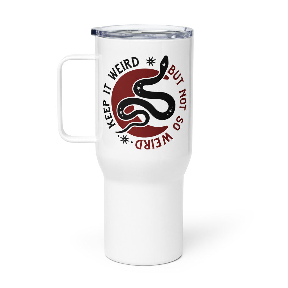 Morbid Keep It Weird But Not So Weird Travel Mug