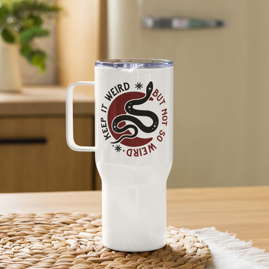 Morbid Keep It Weird But Not So Weird Travel Mug-1