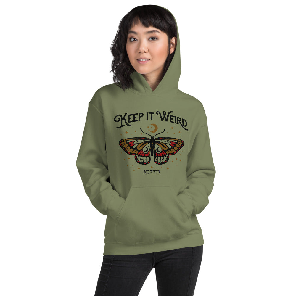 Morbid Keep It Weird Moth Hoodie