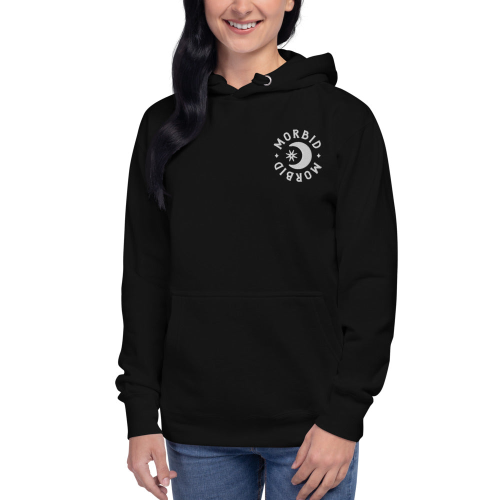 Morbid Lighthearted Nightmare Embroidered Hoodie