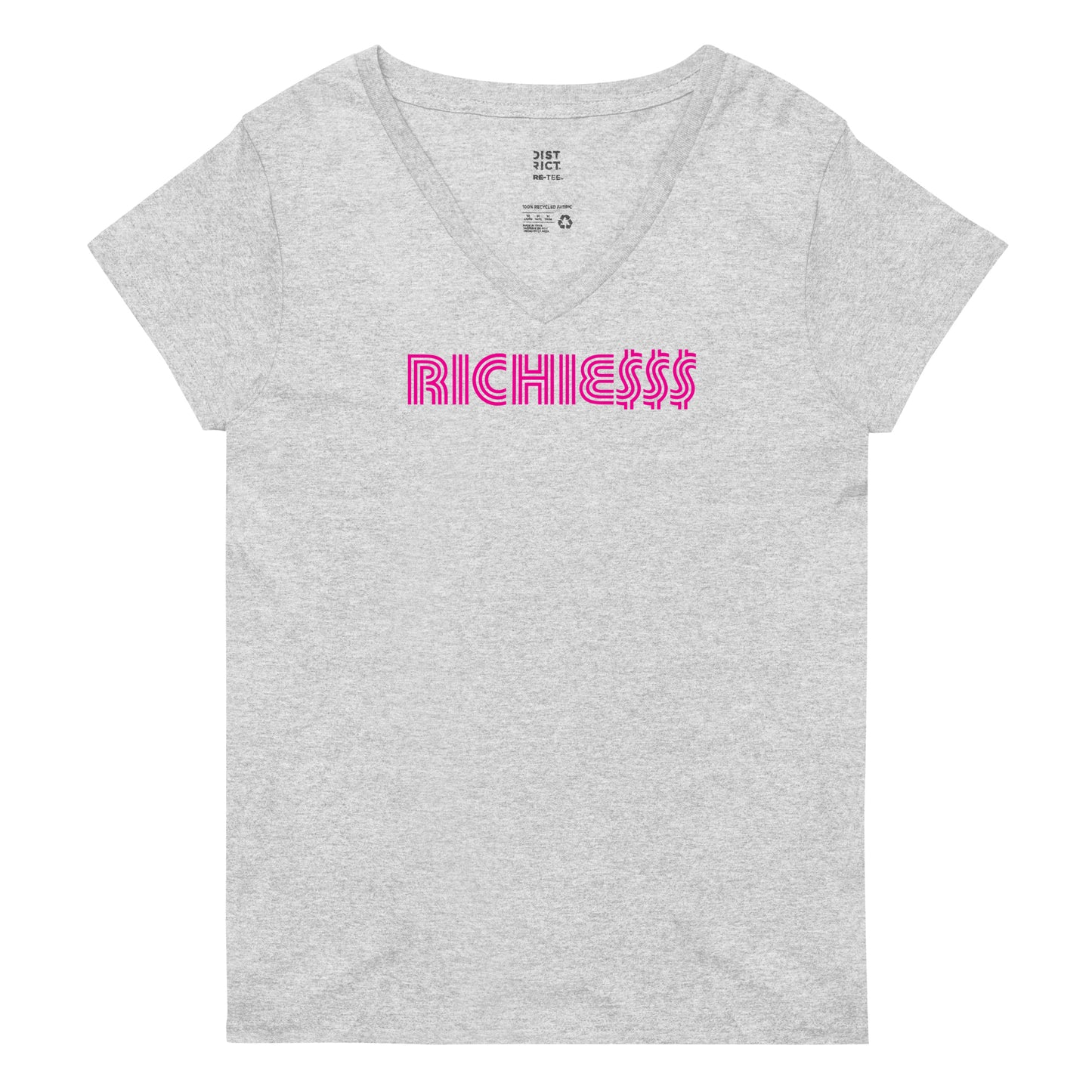 Even the Rich Richies Women's Recycled V-neck T-Shirt
